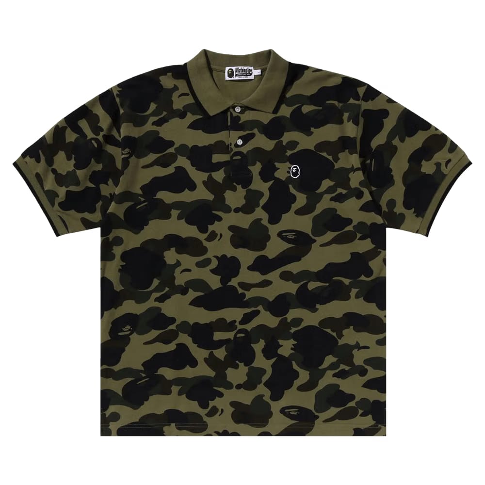 BAPE 1st Camo One Point Polo Green