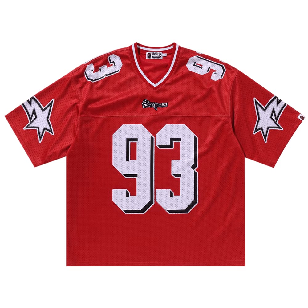 BAPE Football Relaxed Fit T-Shirt Red