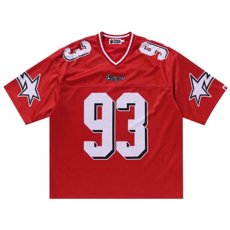 BAPE Football Relaxed Fit T-Shirt Red