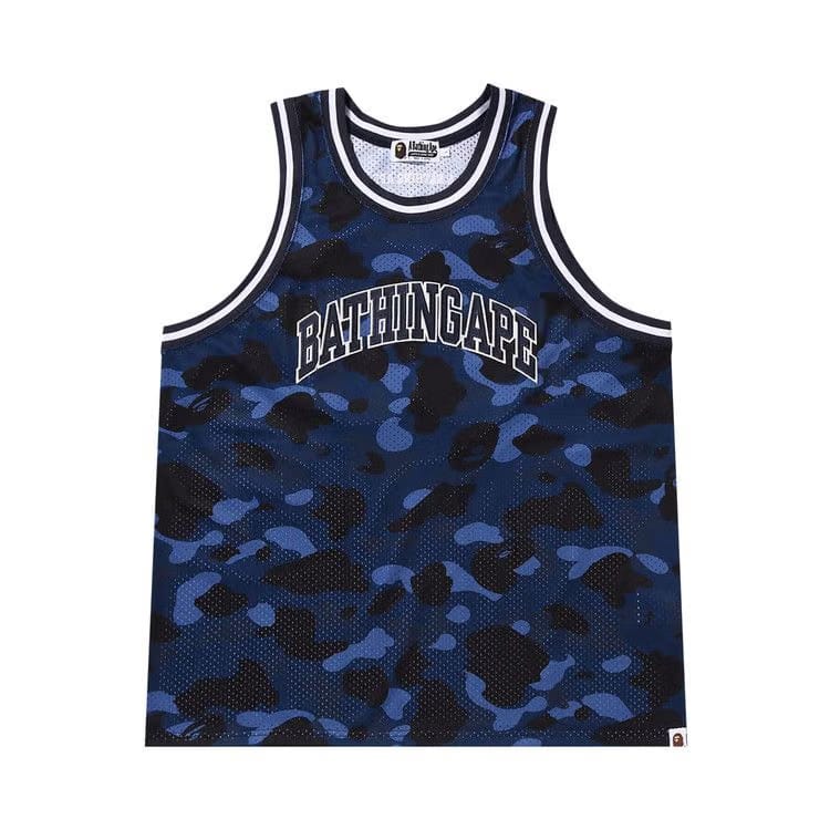 BAPE Color Camo Basketball Tank Top Navy