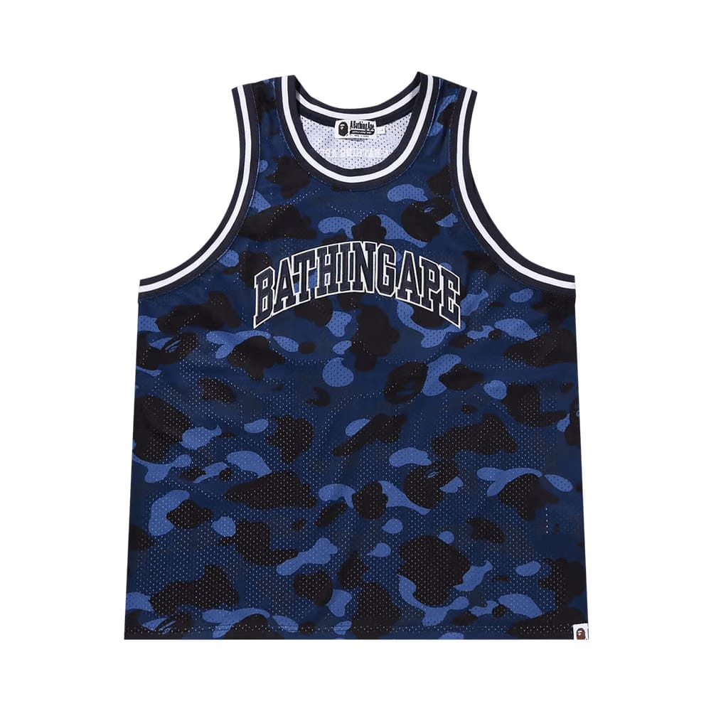 BAPE Color Camo Basketball Tank Top Navy