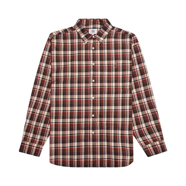 BAPE Mini Check Loose Fit Shirt Red