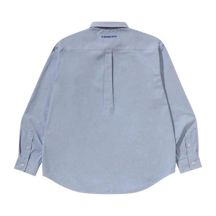 BAPE One Point Oxford Long-Sleeve Shirt Blue