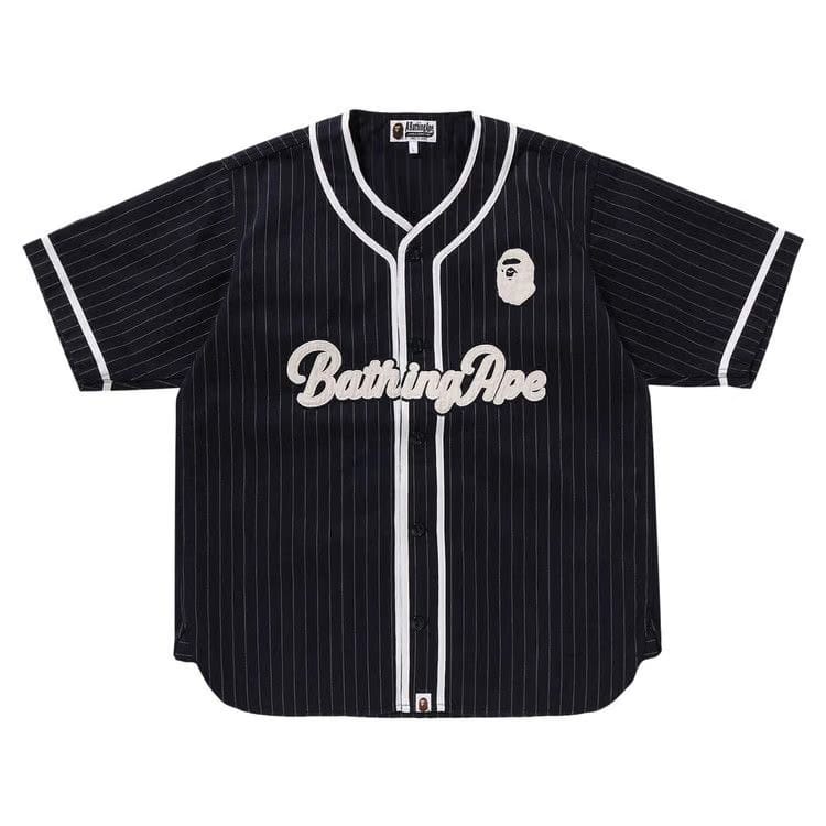BAPE A Bathing Ape Baseball Shirt Navy