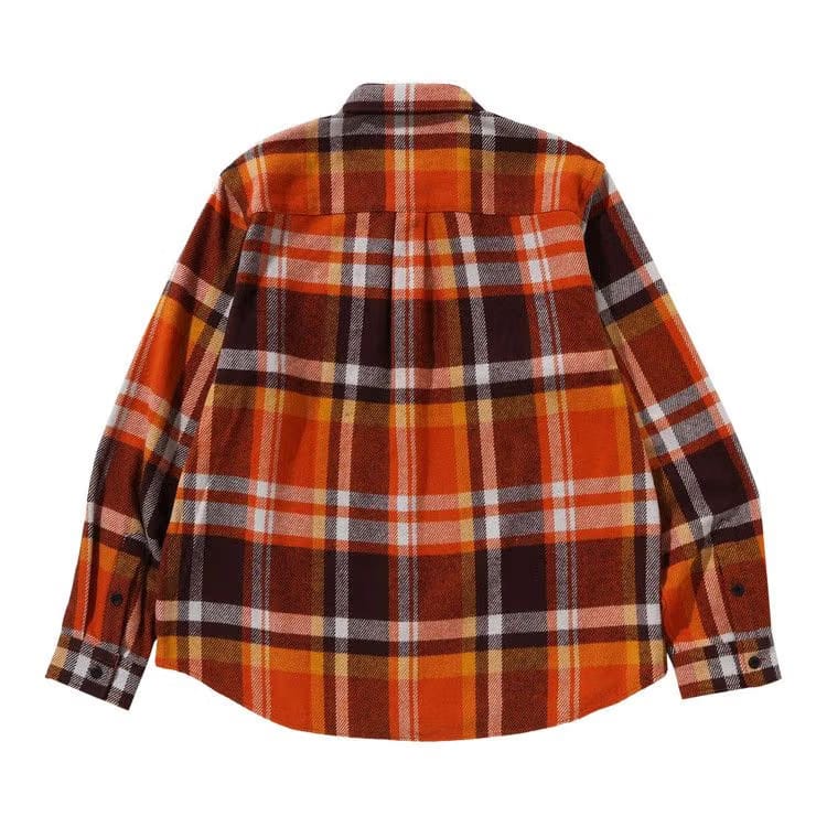 BAPE Check Relaxed Fit Shirt Orange