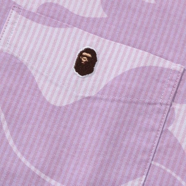 BAPE Stripe Camo Relaxed Fit Shirt Pink