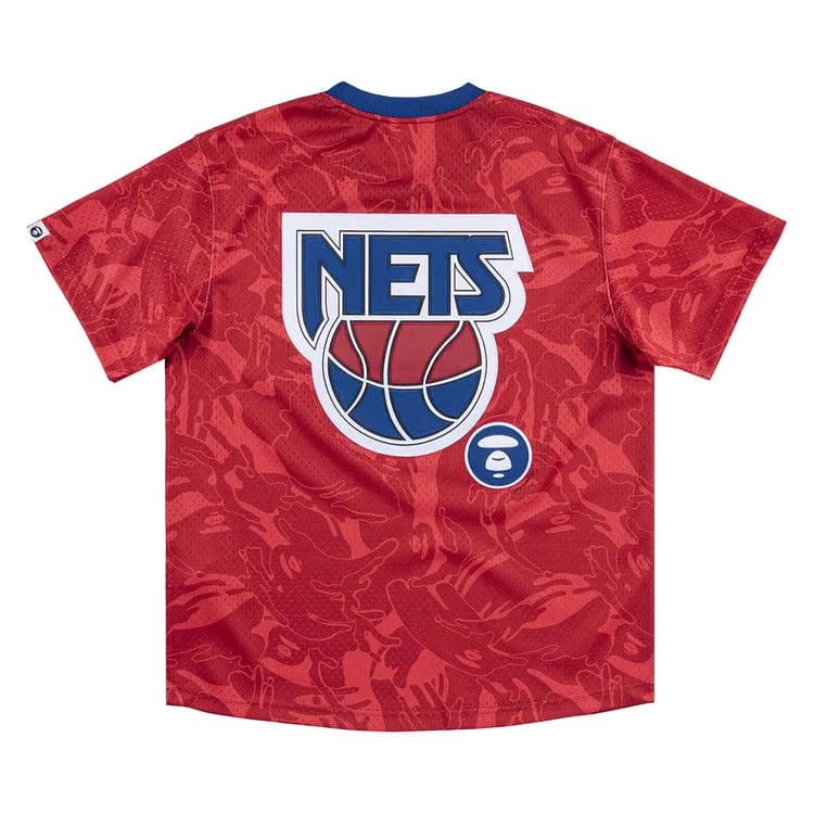 BAPE x Mitchell & Ness New Jersey Nets BP Jersey Red