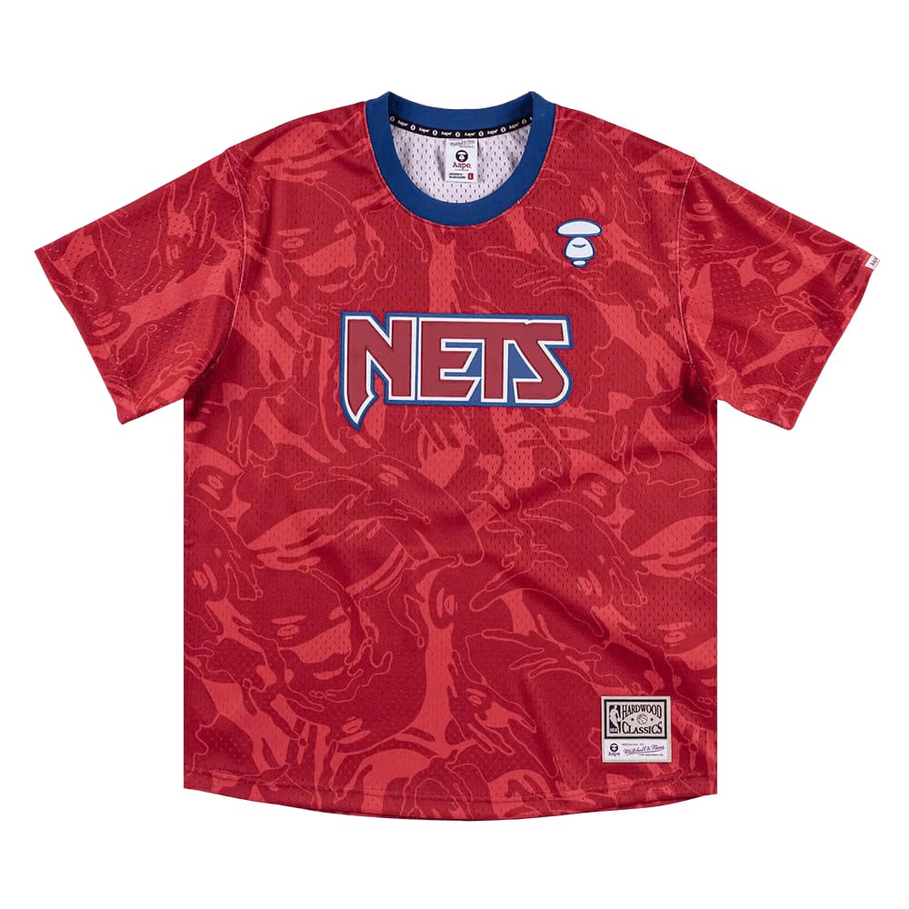 BAPE x Mitchell & Ness New Jersey Nets BP Jersey Red