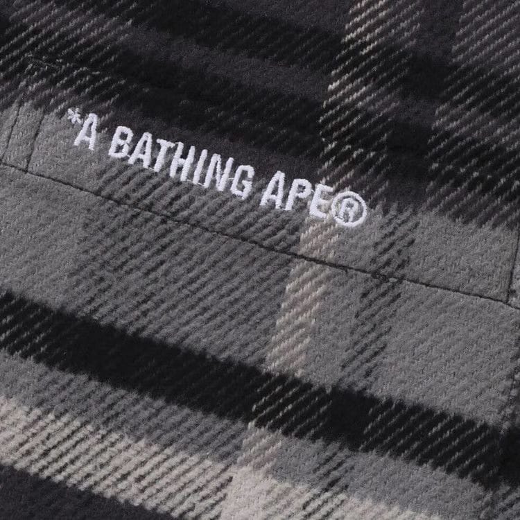 BAPE Check Flannel Shirt Black