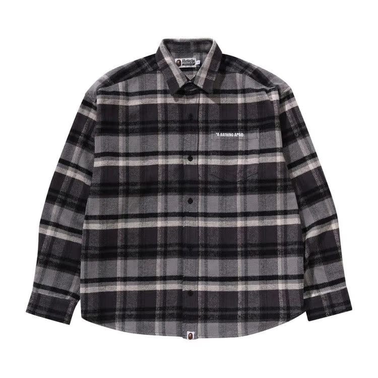 BAPE Check Flannel Shirt Black