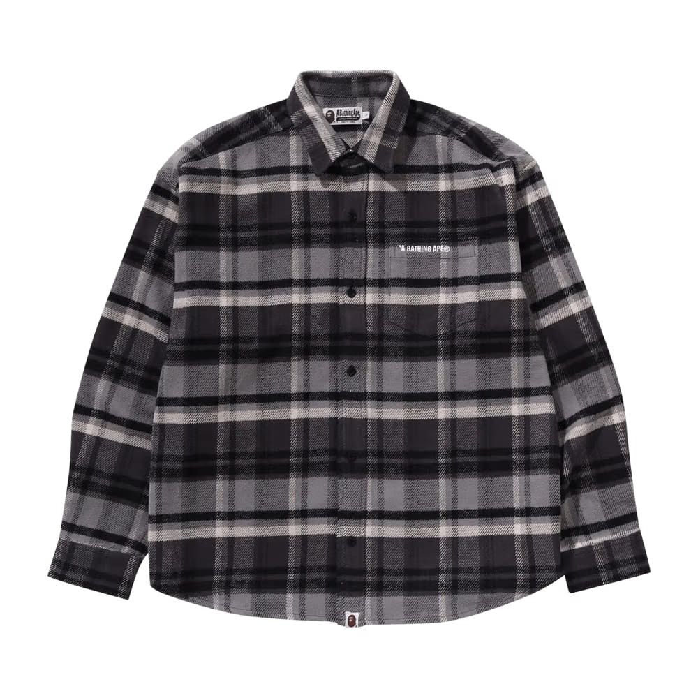 BAPE Check Flannel Shirt Black