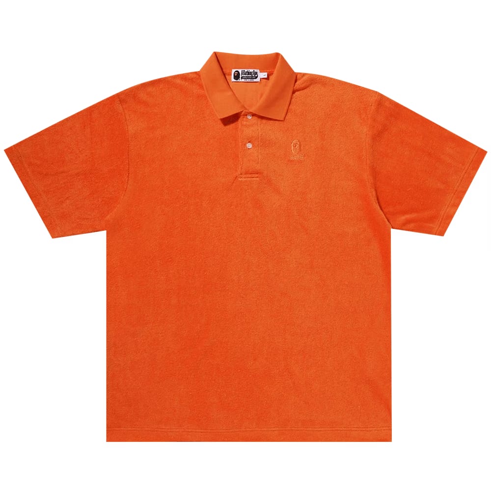 BAPE Ape Head Towelling Polo Orange