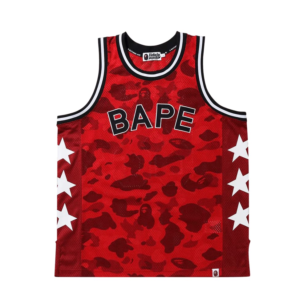 BAPE Color Camo Bape Basketball Tank Top Red