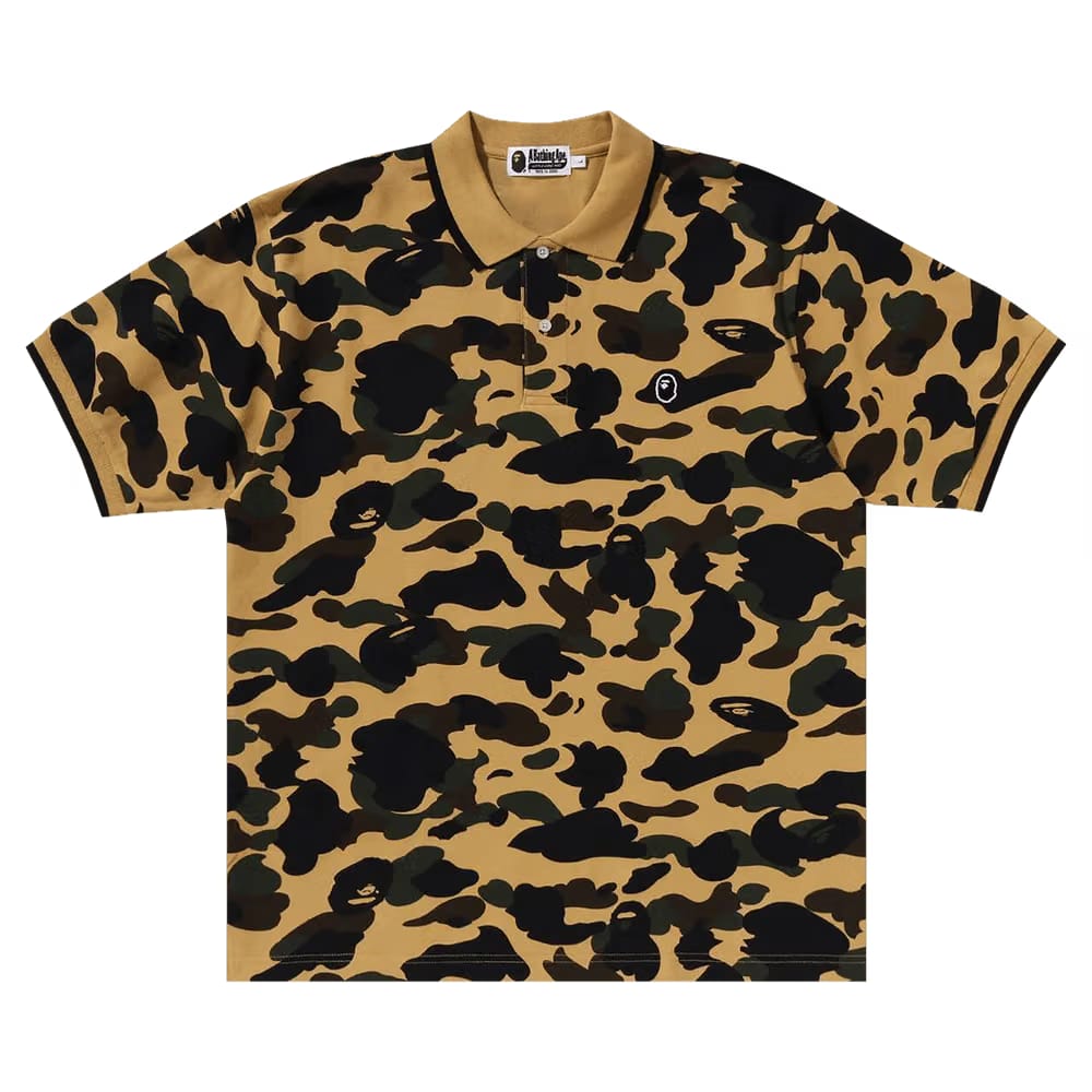 BAPE 1st Camo One Point Polo Yellow