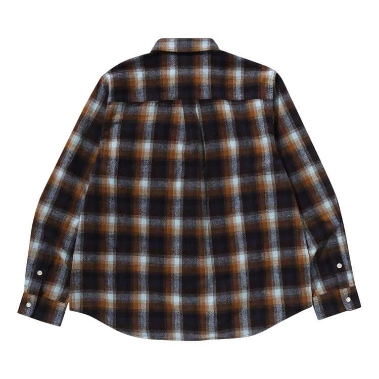 BAPE Ape Head One Point Check Relaxed Fit Shirt Beige