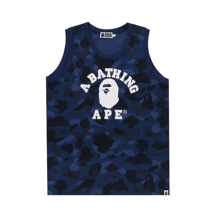 BAPE Color Camo College Tank Top Navy