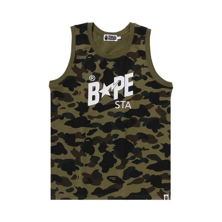 BAPE 1st Camo Bape Sta Tank Top Green