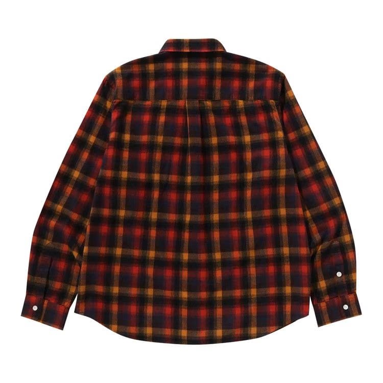 BAPE Ape Head One Point Check Relaxed Fit Shirt Red