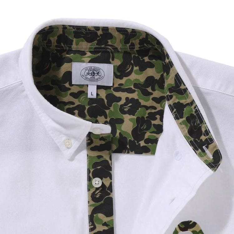 BAPE ABC Camo One Point Relaxed Fit Shirt White