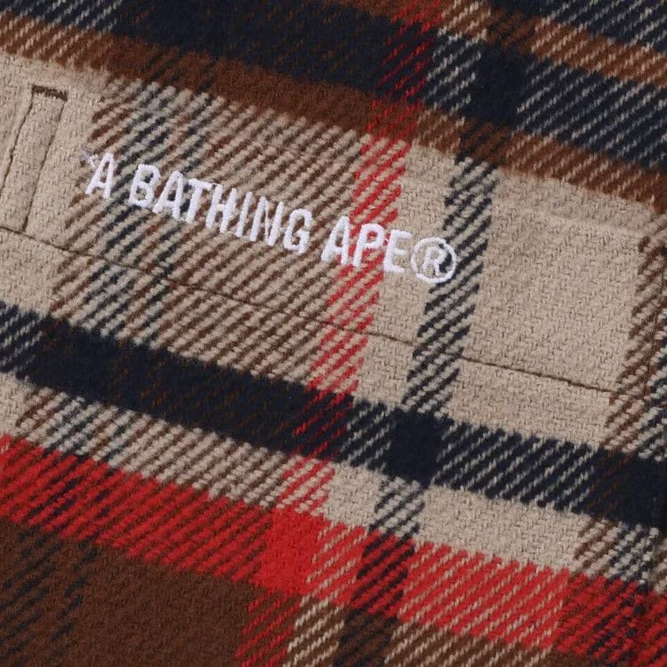 BAPE Check Flannel Shirt Red