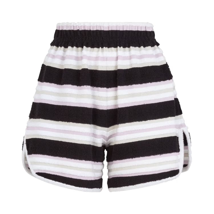 Fendi Striped Towel Stitch Shorts Black