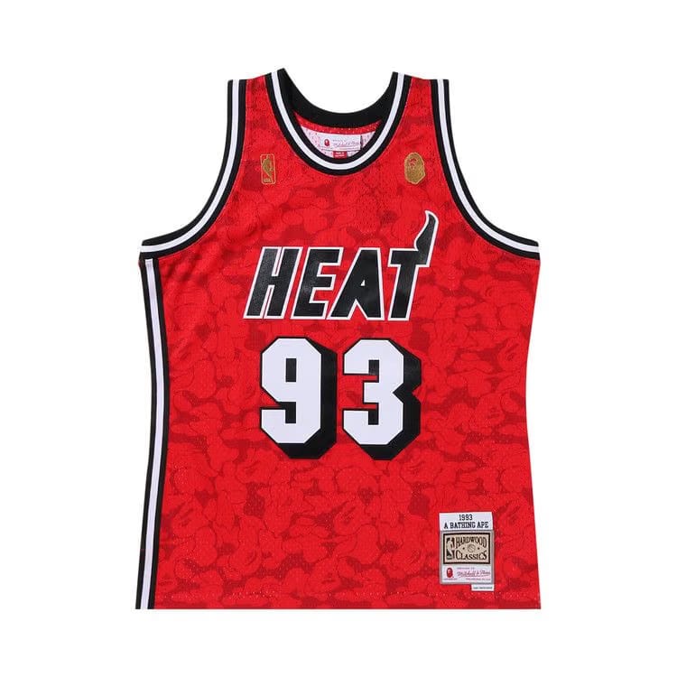 BAPE x Mitchell & Ness Miami Heat Jersey Red