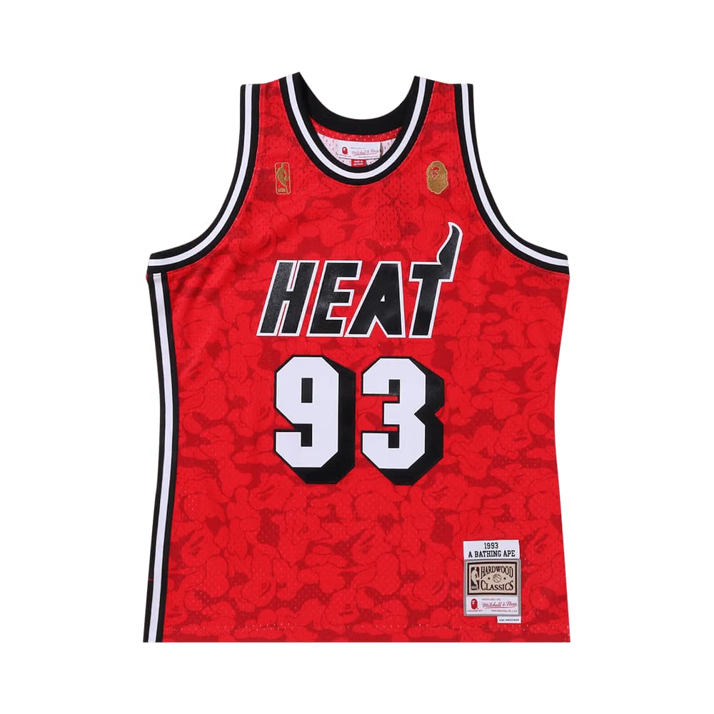 BAPE x Mitchell & Ness Miami Heat Jersey Red