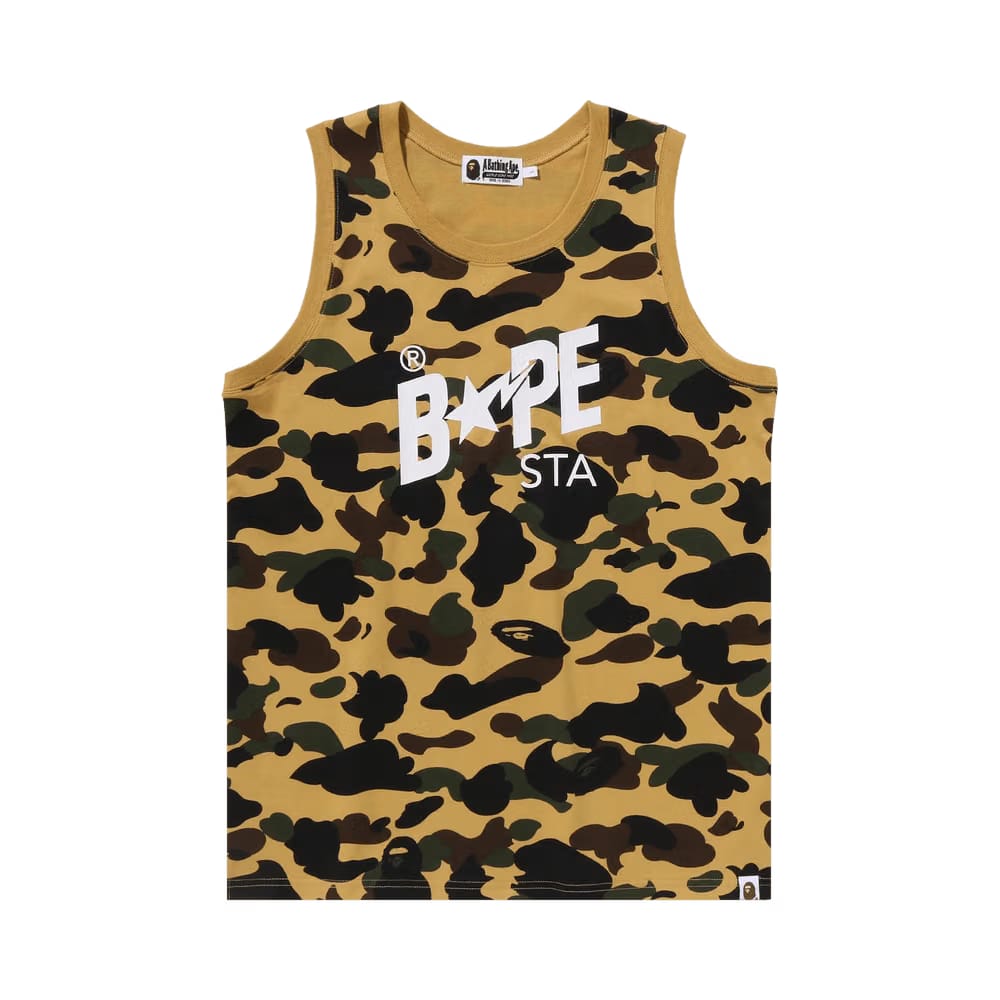 BAPE 1st Camo Bape Sta Tank Top Yellow