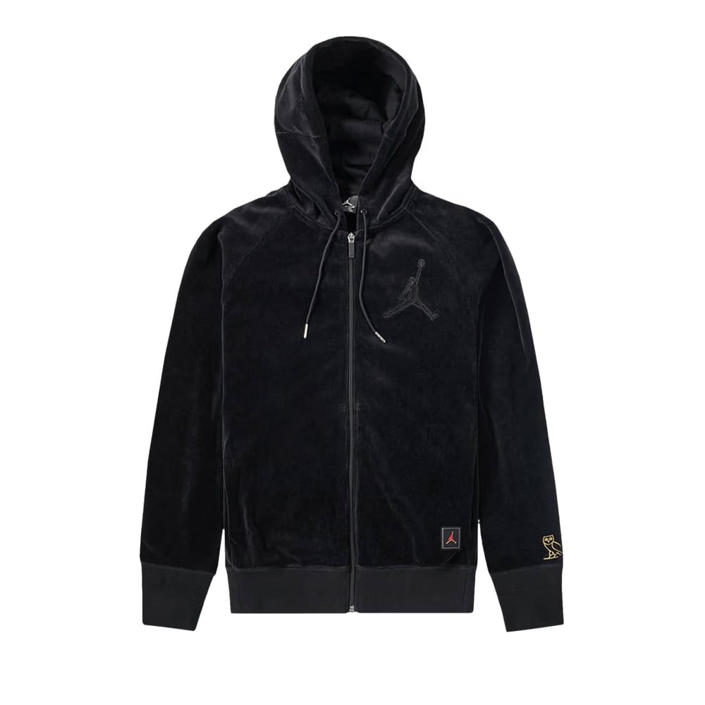 Air Jordan x OVO Velour Hoodie Black/Metallic Gold