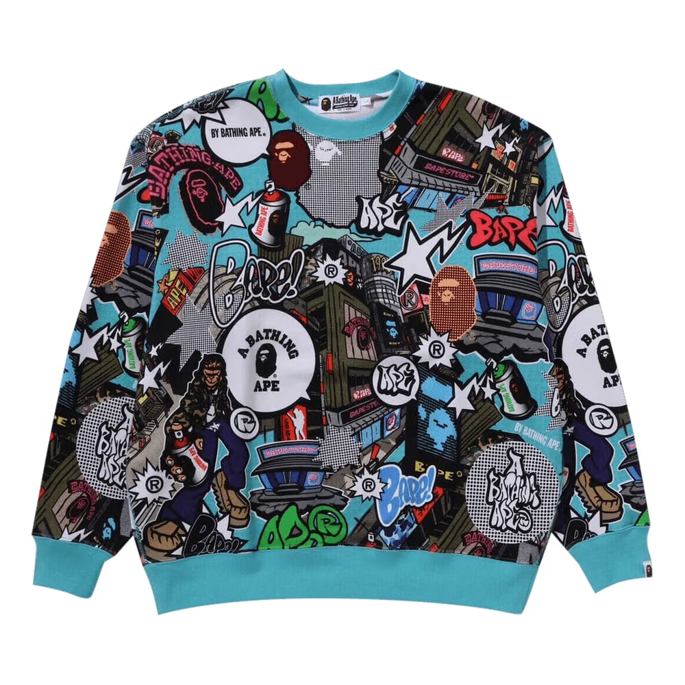 BAPE Comic Art Crewneck Multicolor