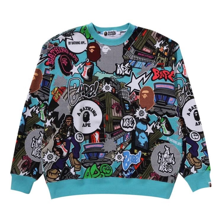 BAPE Comic Art Crewneck Multicolor