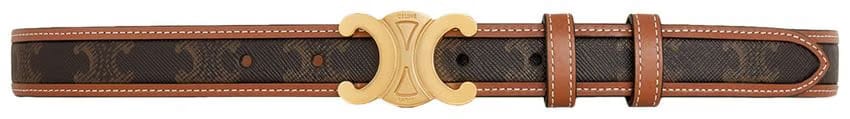 CELINE Triomphe Belt Tan