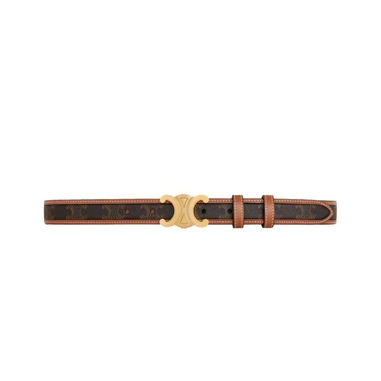 CELINE Triomphe Belt Tan