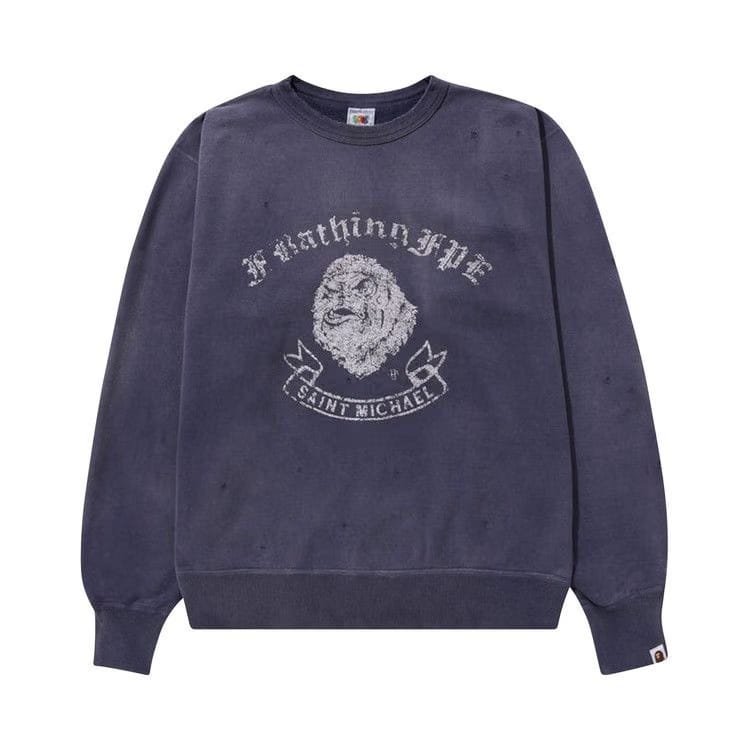 BAPE x Saint MXXXXXX Gorilla Crewneck Blue