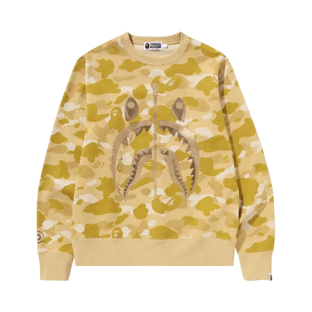 BAPE Color Camo Shark Crewneck Yellow