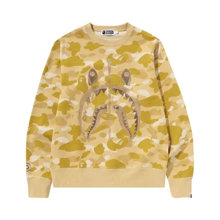 BAPE Color Camo Shark Crewneck Yellow