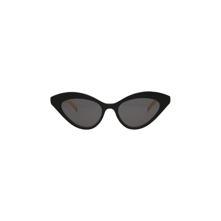Gucci Cat Eye Sunglasses Black/Gold/Grey