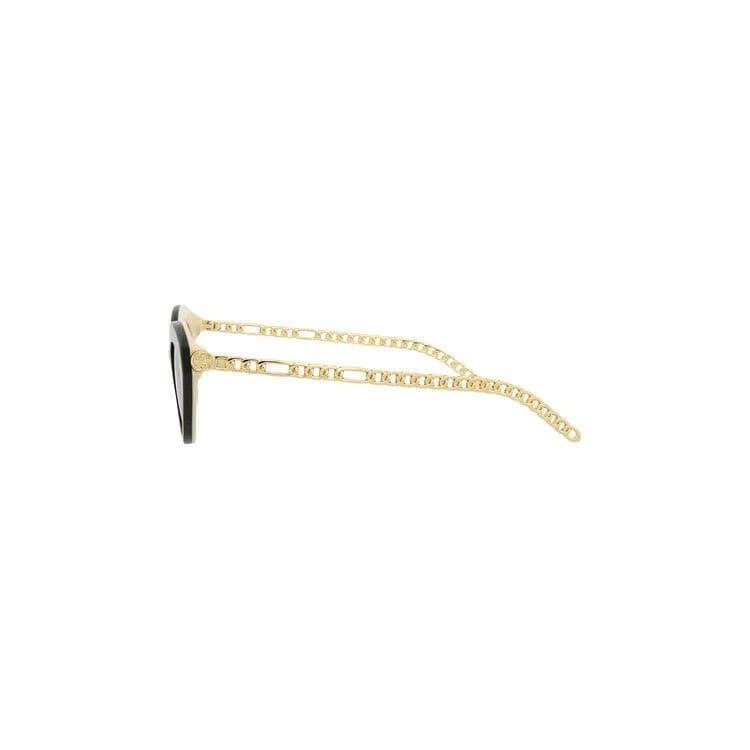 Gucci Cat Eye Sunglasses Black/Gold/Grey