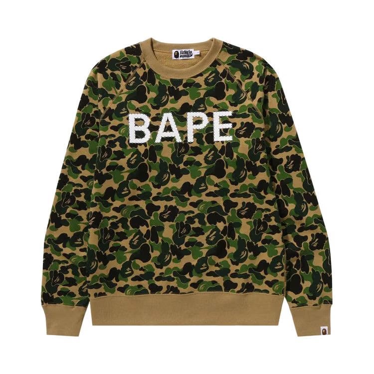 BAPE ABC Camo Crystal Stone Crewneck Green
