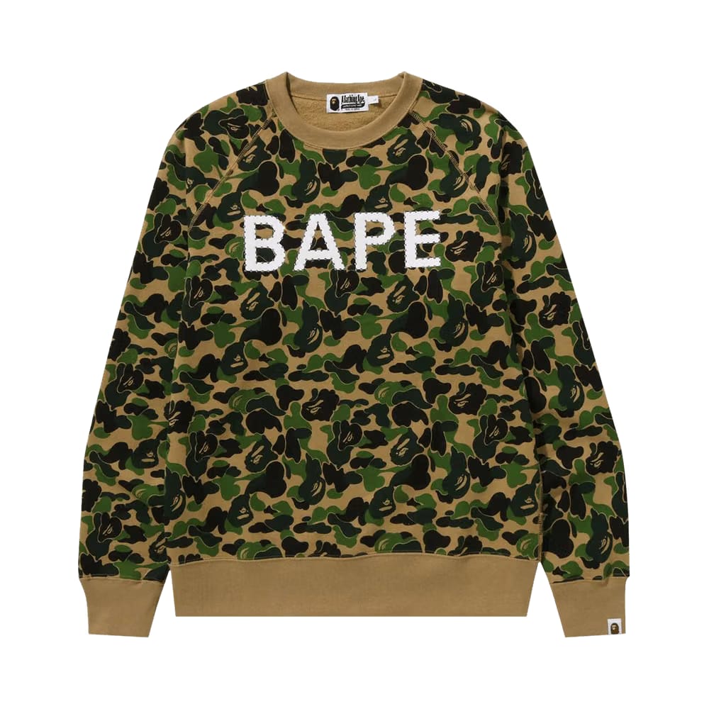 BAPE ABC Camo Crystal Stone Crewneck Green