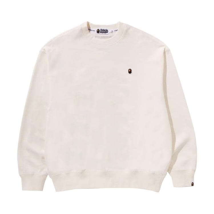 BAPE Ape Head One Point Crewneck White