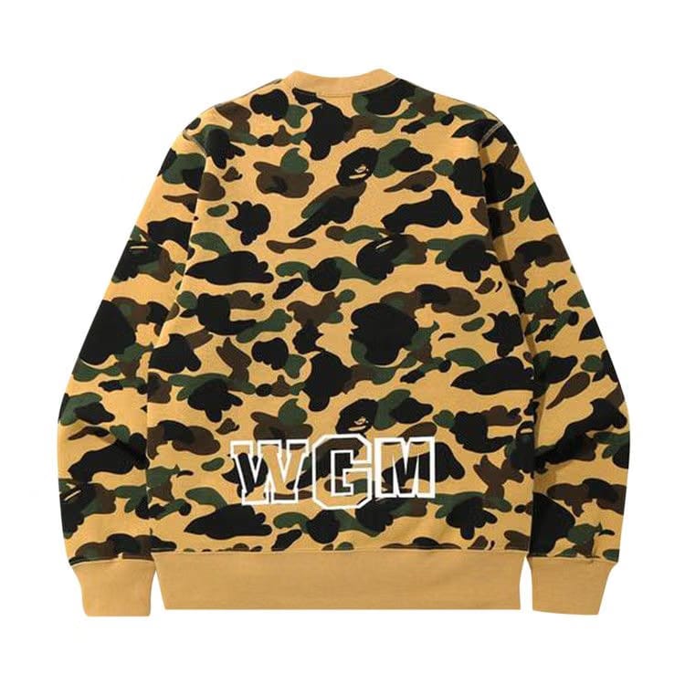 BAPE 1st Camo Shark Crewneck Yellow