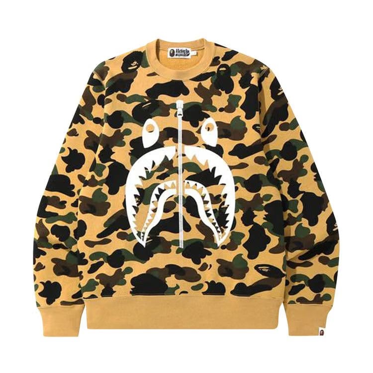 BAPE 1st Camo Shark Crewneck Yellow