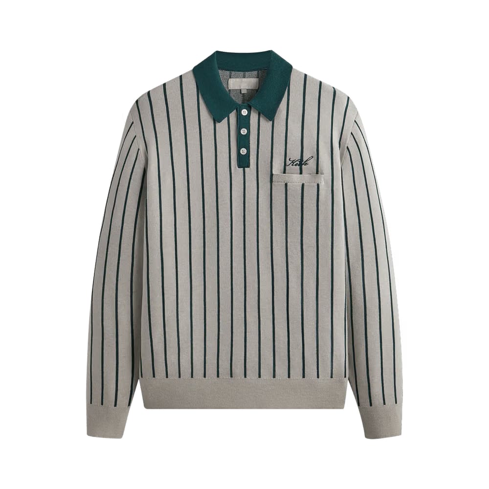 Kith Harmon Rugby Pullover Sweater Light Heather Grey