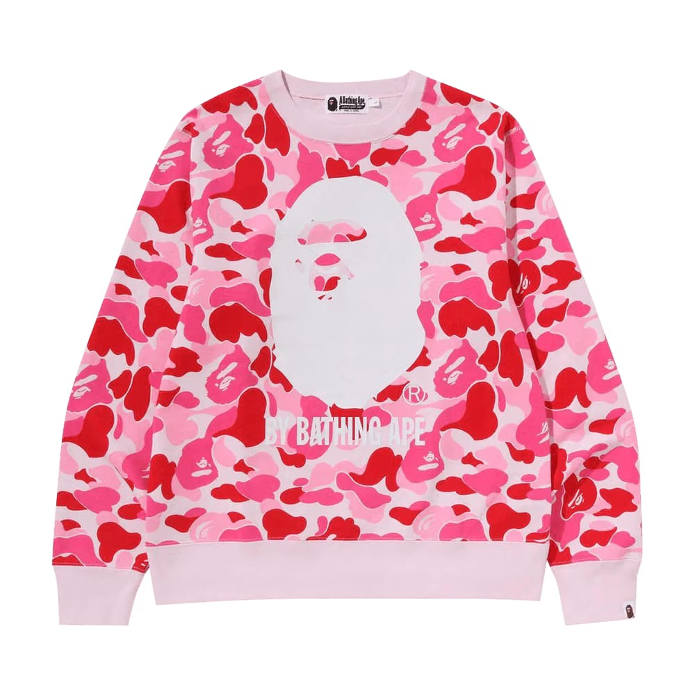 BAPE ABC Camo By Bathing Ape Crewneck Sweat Pink