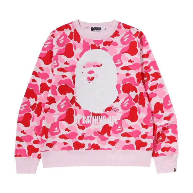 BAPE ABC Camo By Bathing Ape Crewneck Sweat Pink