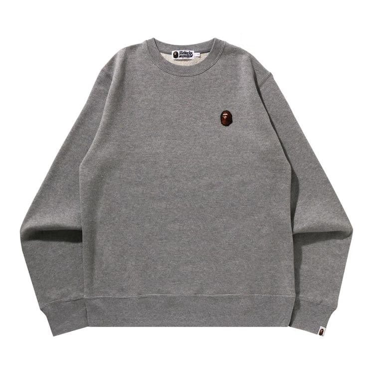 BAPE One Point Crewneck Sweatshirt Grey