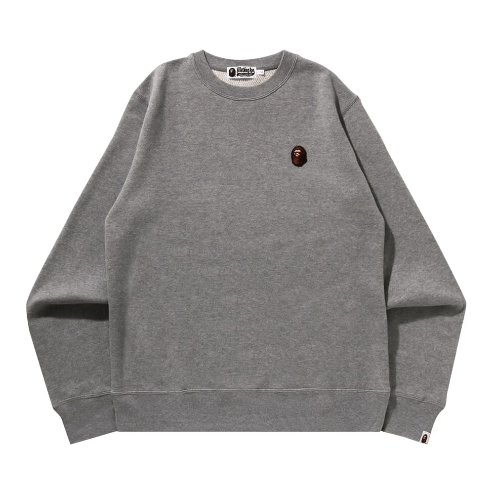 BAPE One Point Crewneck Sweatshirt Grey