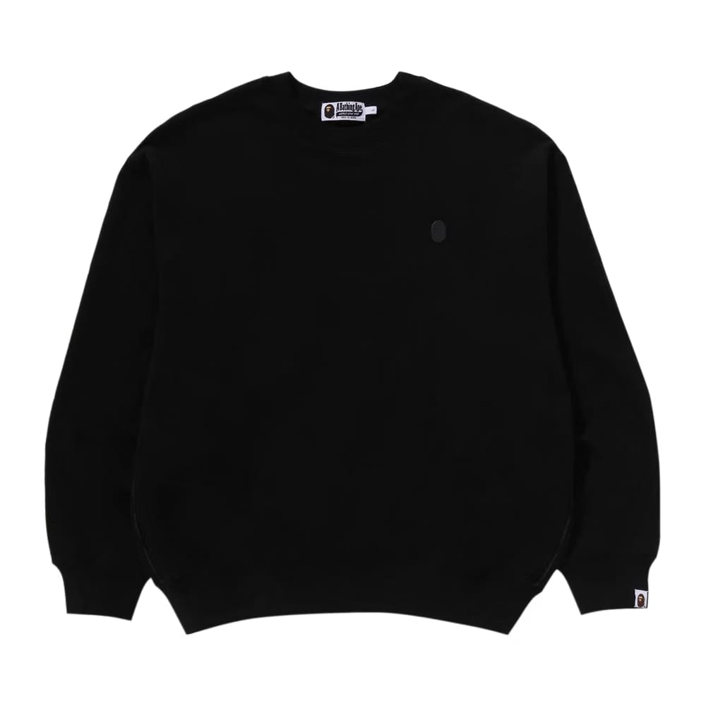BAPE One Point Relaxed Fit Crewneck Sweatshirt Black