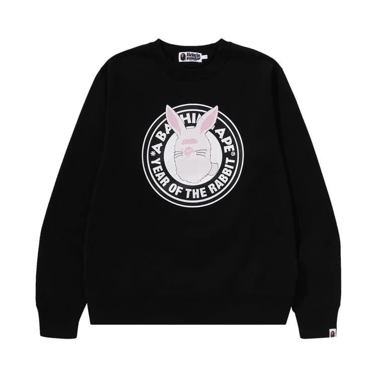 BAPE Year Of The Rabbit Crewneck M Black